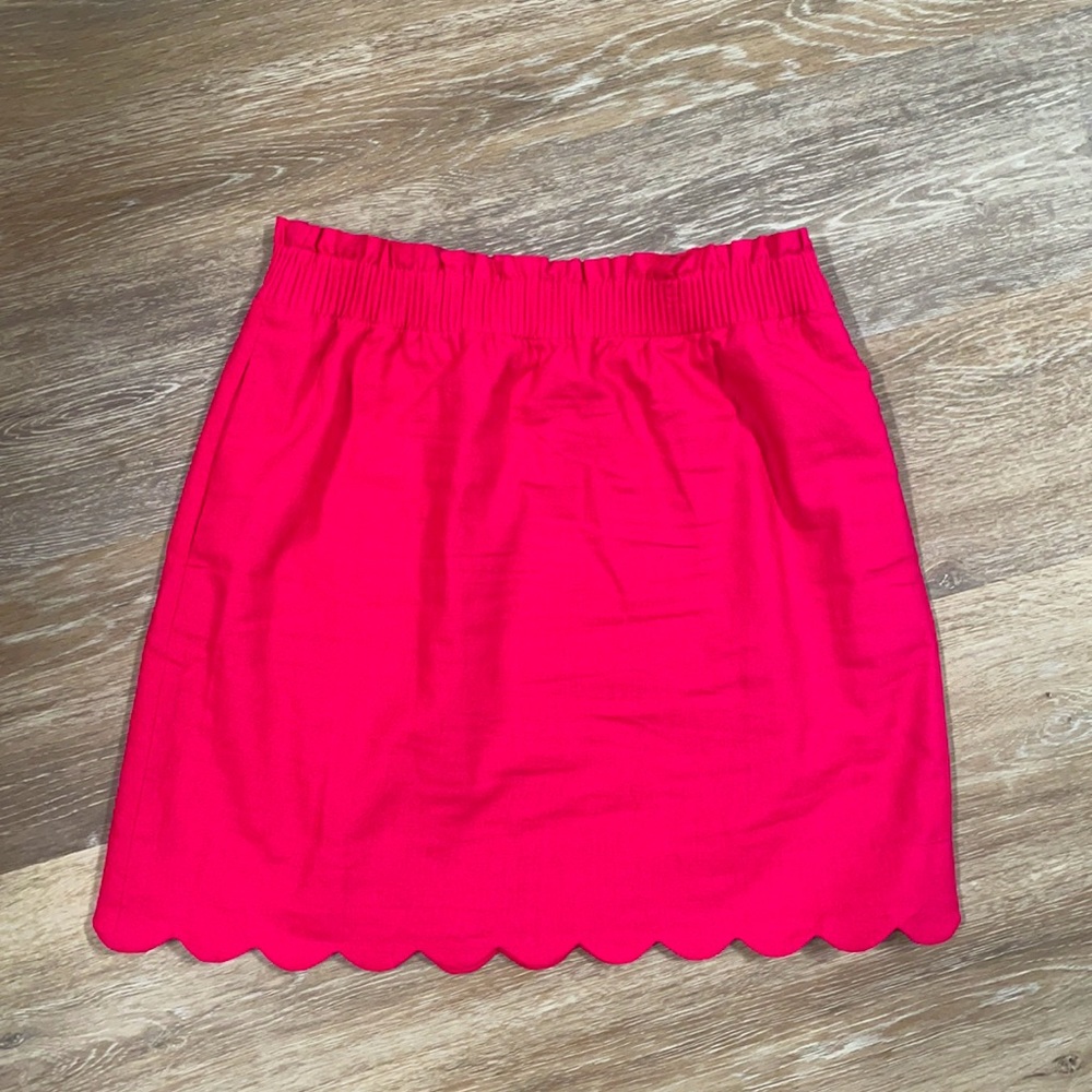 J.Crew Pink Scalloped Sidewalk Skirt